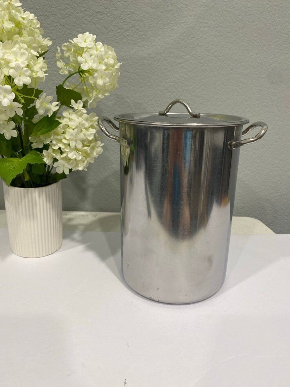 Vintage Cooks Club 8" Stainless Steel Ice Bucket Wine Champagne Cooler